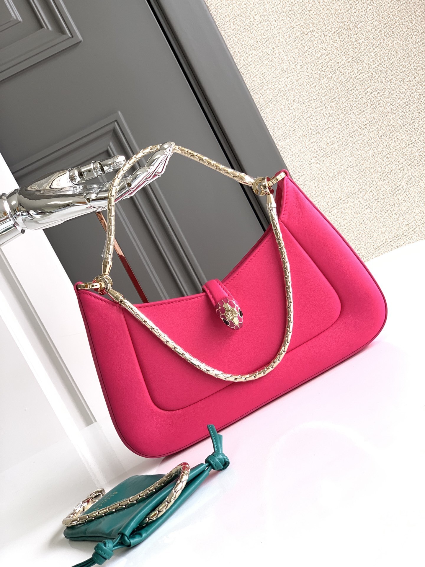 Bvlgari Serpenti Baia Shoulder Bag pink