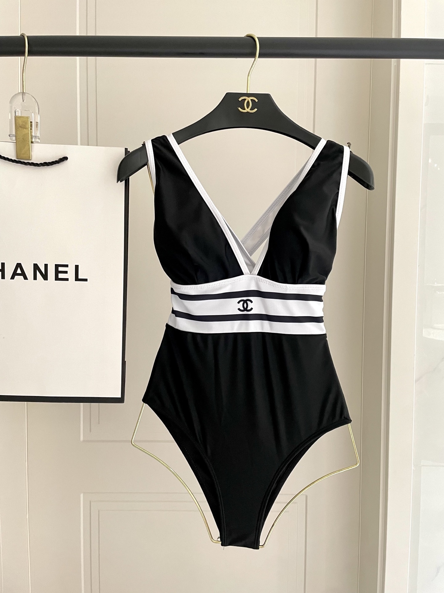 Chanel Swimsuit Black