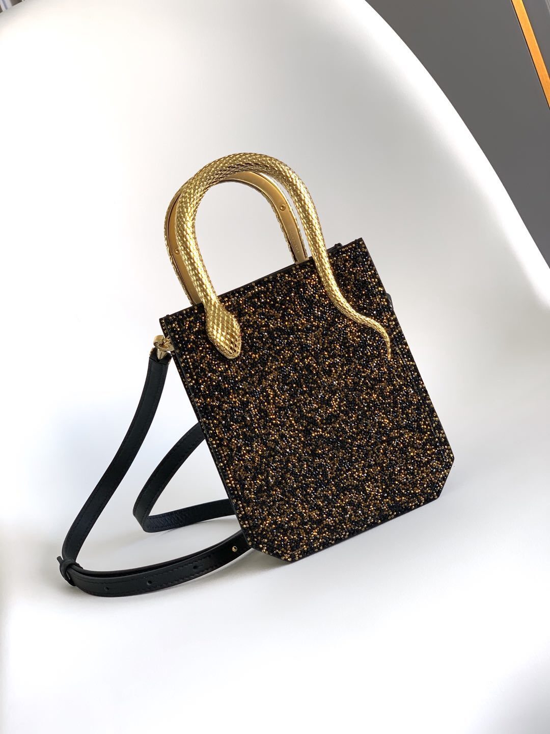 Bvlgari Mini Embellished Serpentine Tote Bag