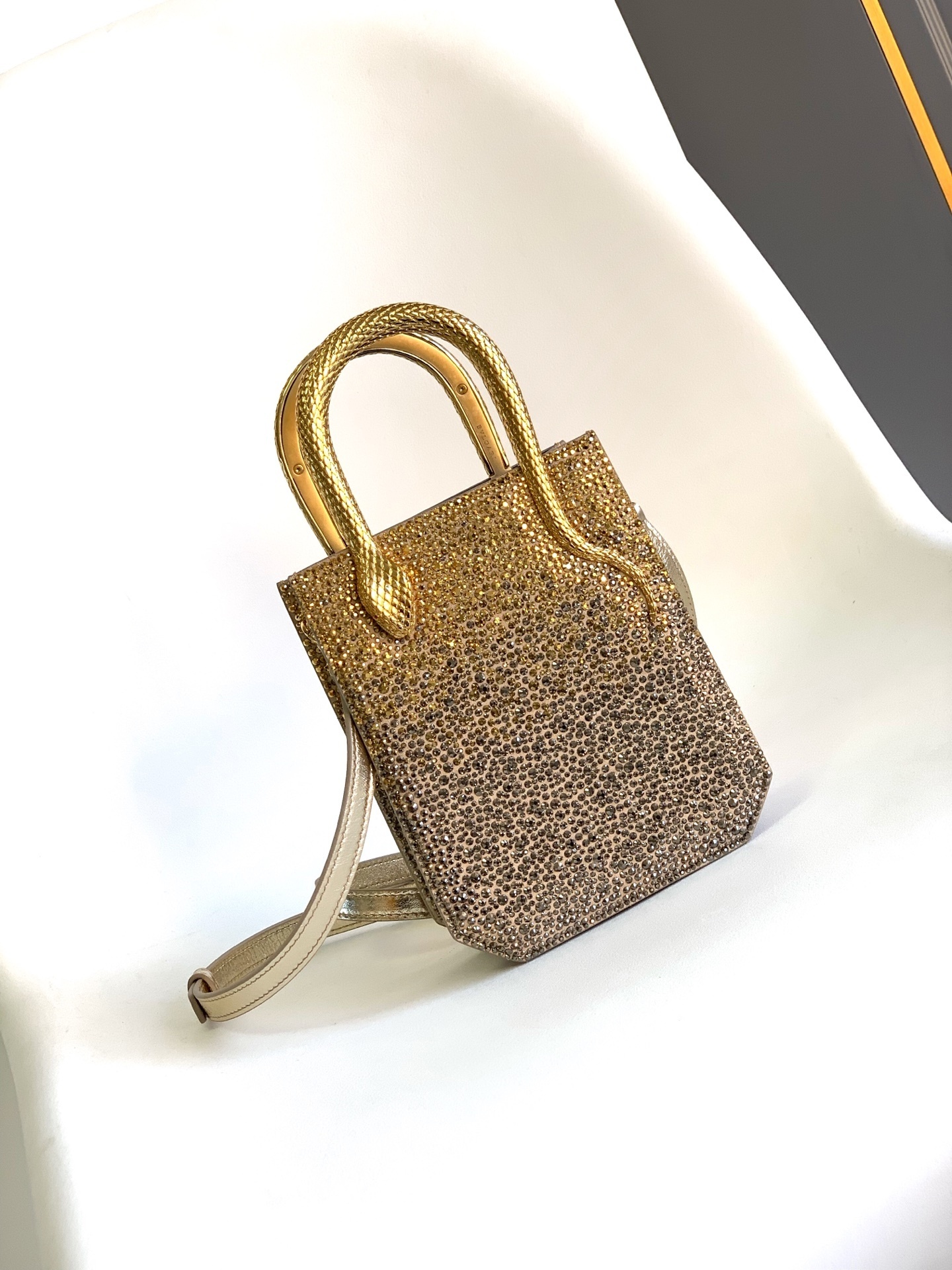 Bvlgari Mini Embellished Serpentine Tote Bag