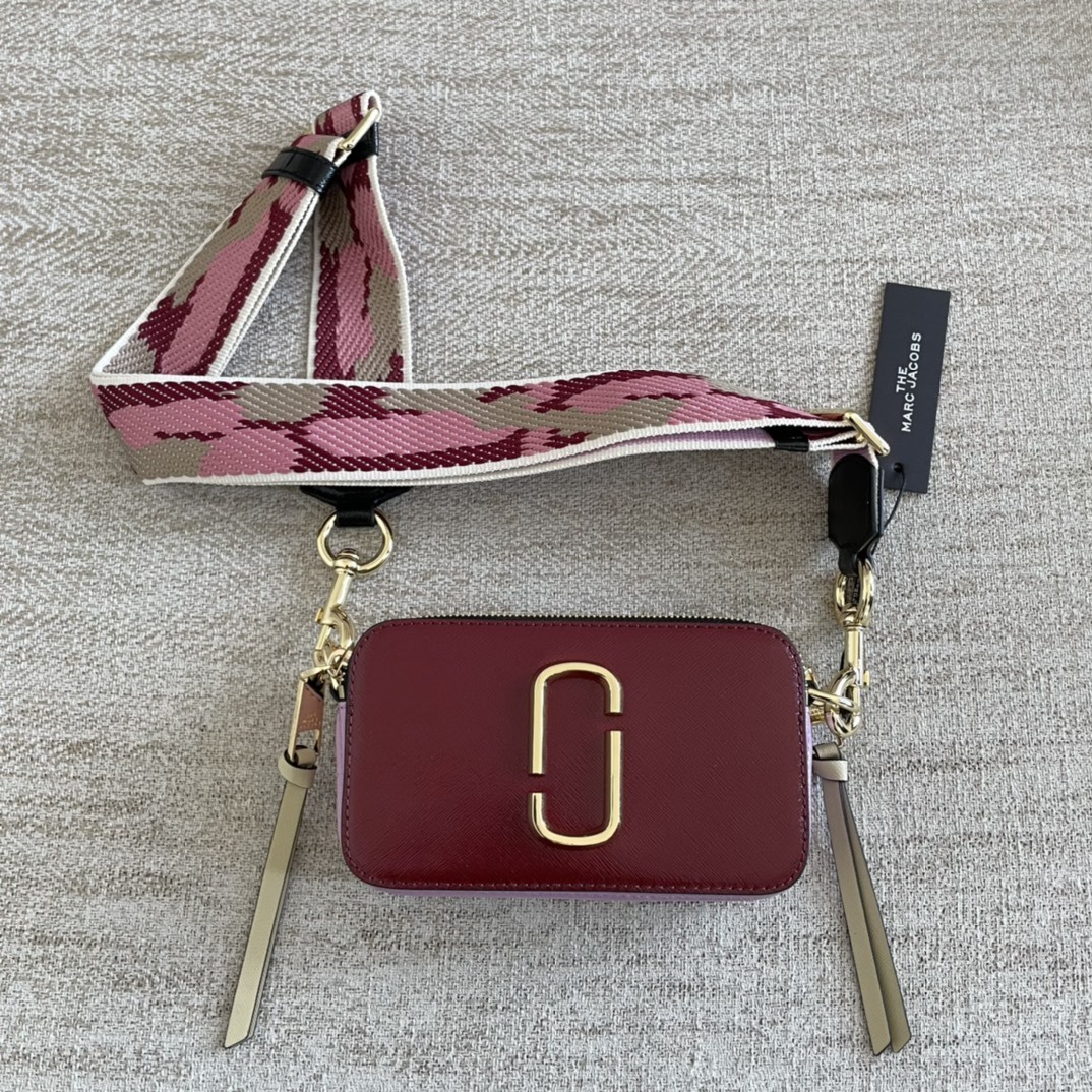 Marc Jacobs Tri Color Leather Snapshot Camera Crossbody Bag