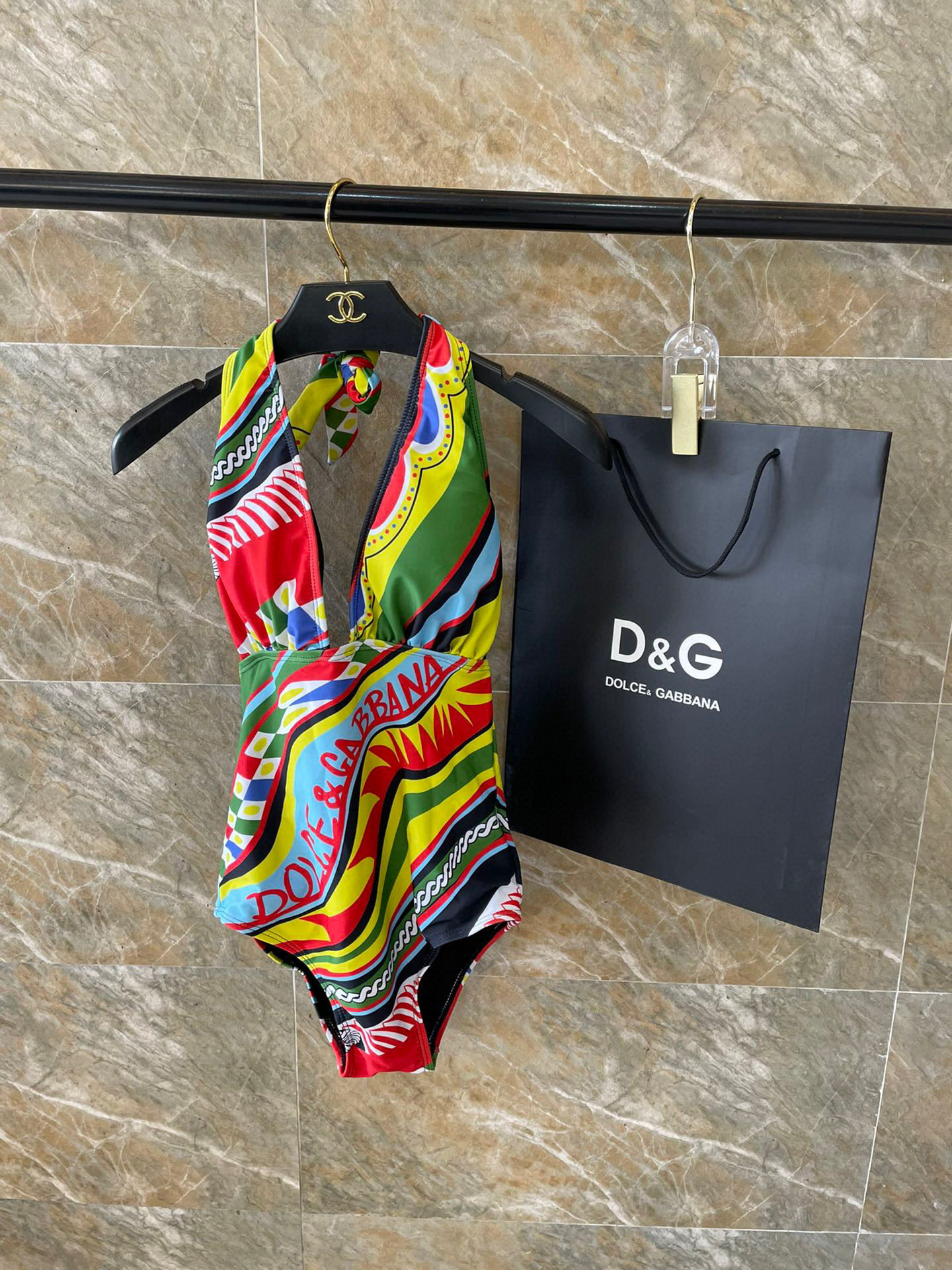 Dolce & Gabbana Carretto-print one-piece swimsuit