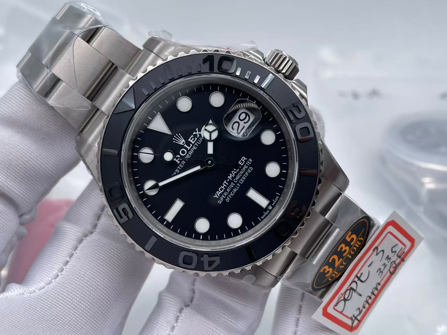 ROLYM267 - YachtMaster 226627 42mm TI/TI Blk QF QF3235 $518