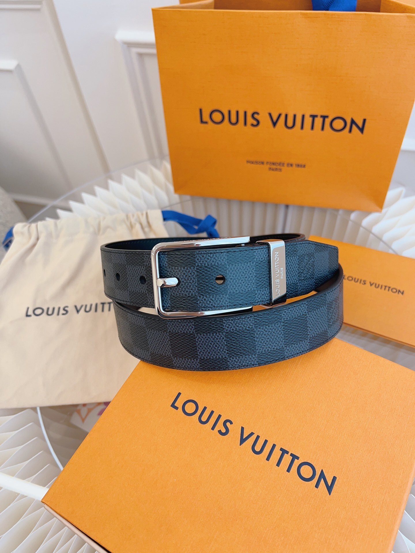 LV Pont Neuf 35mm Belt Damier