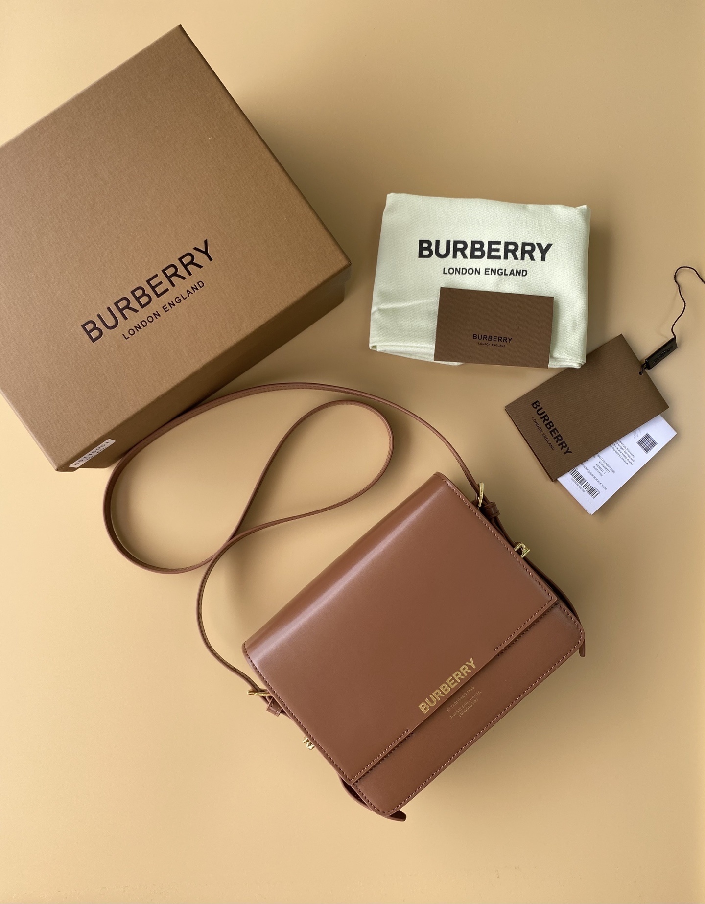 Burberry Grace Leather Shoulder Bag