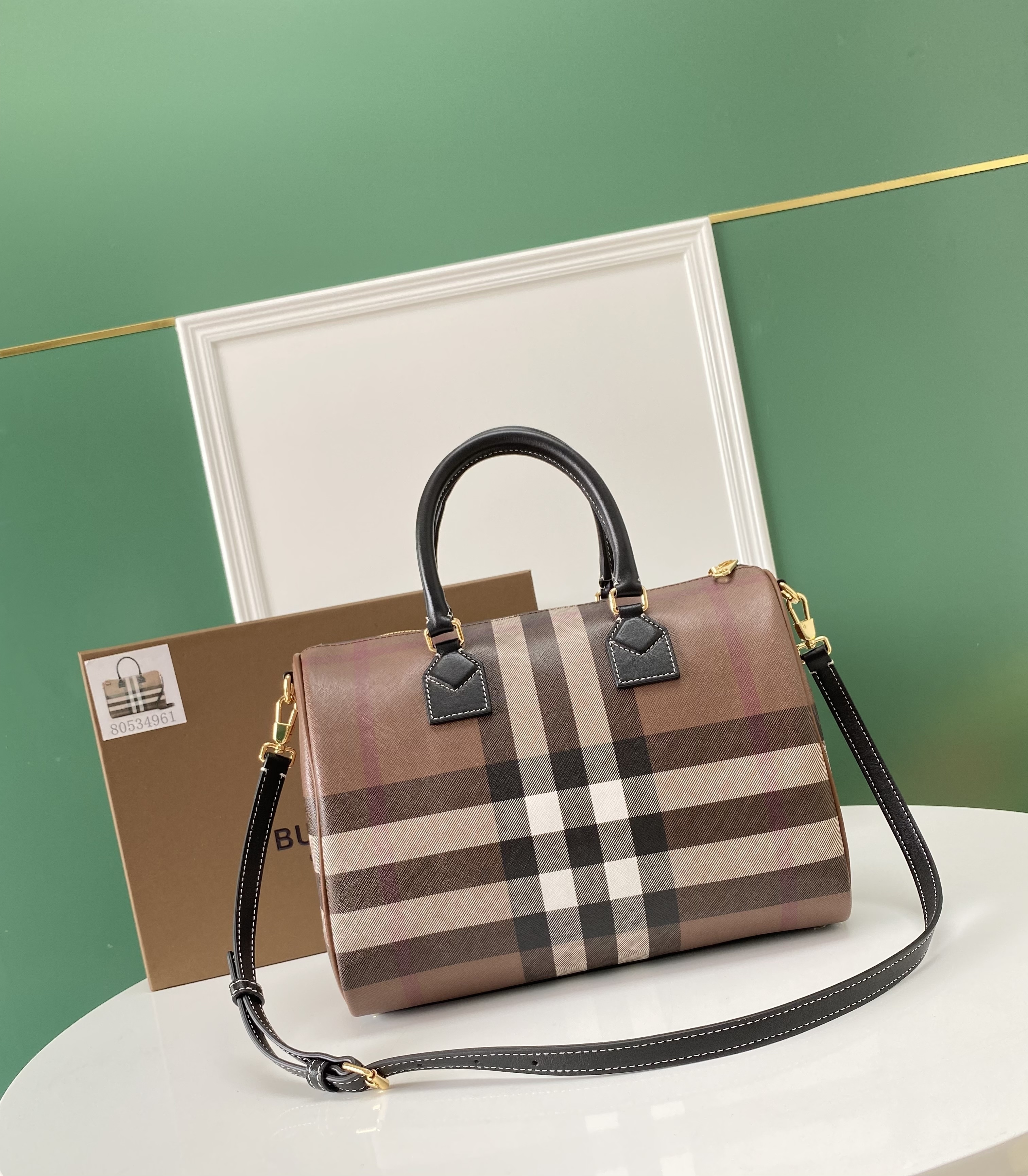 Burberry Medium Check Bowling Bag