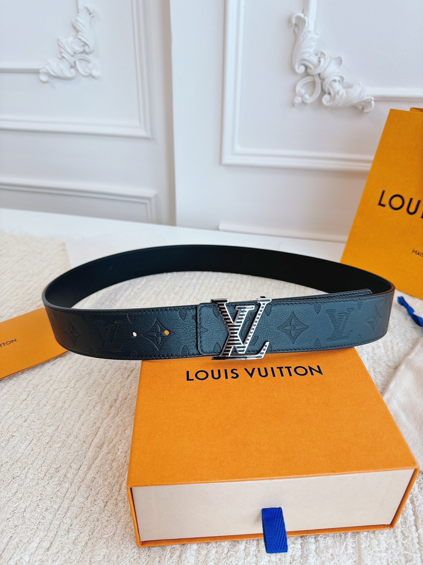 LV Heritage Reversible Belt Black 35mm