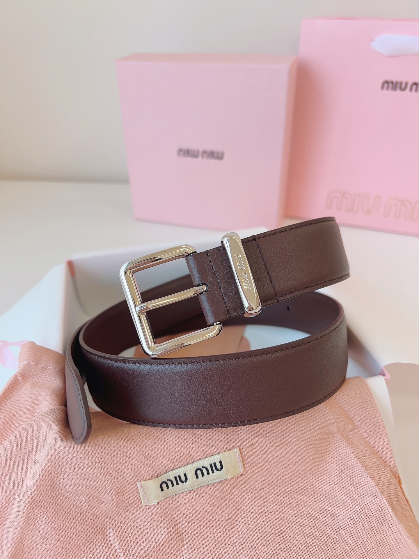 Miu Miu Brown Belts Men