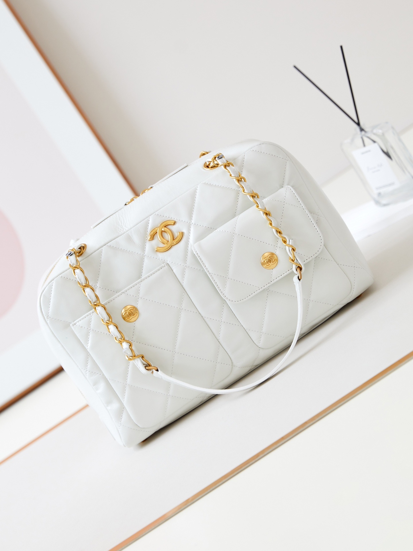 Chanel Classic Handbag White