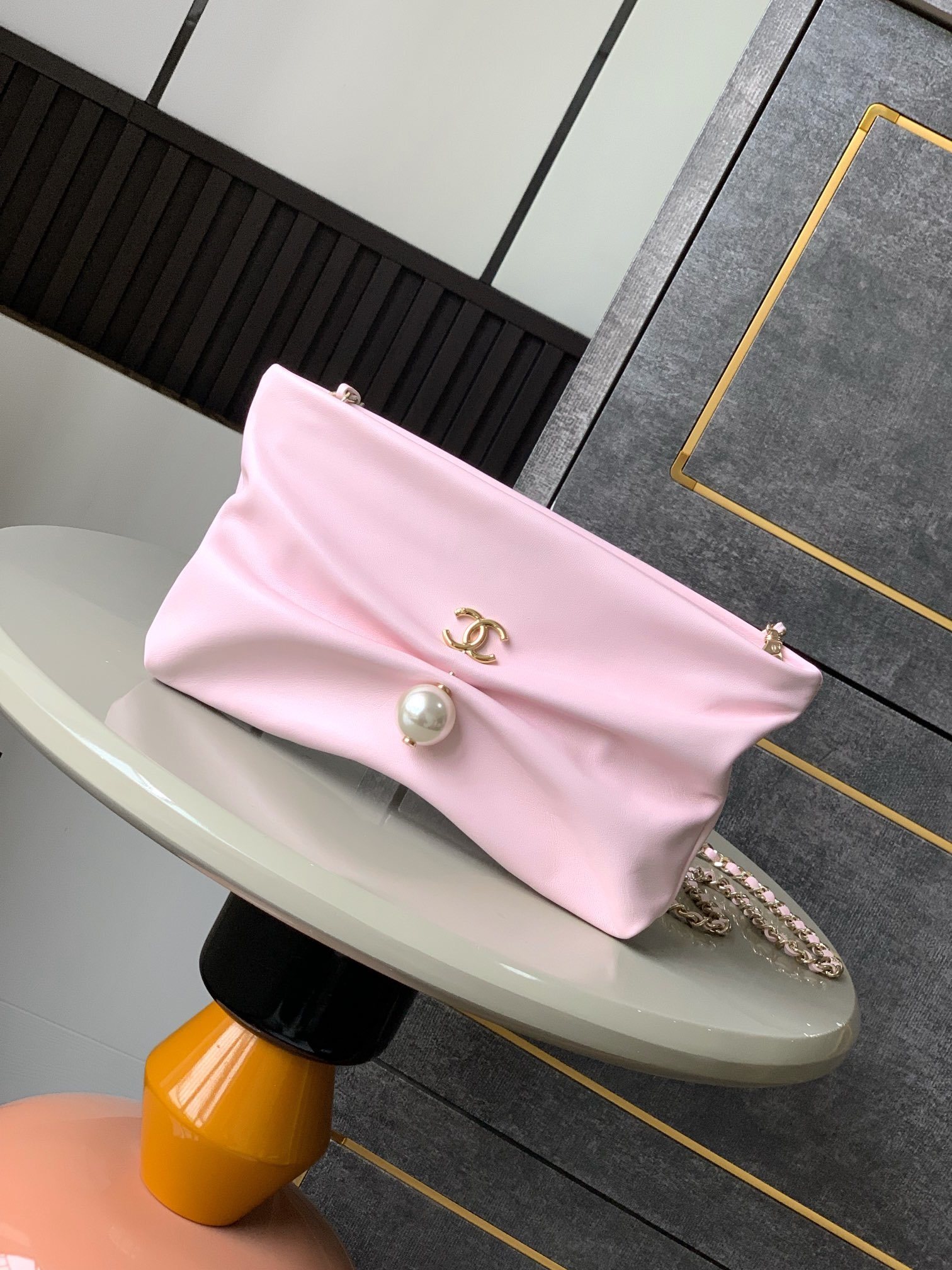 Chanel Classic Clutch Bag Pink
