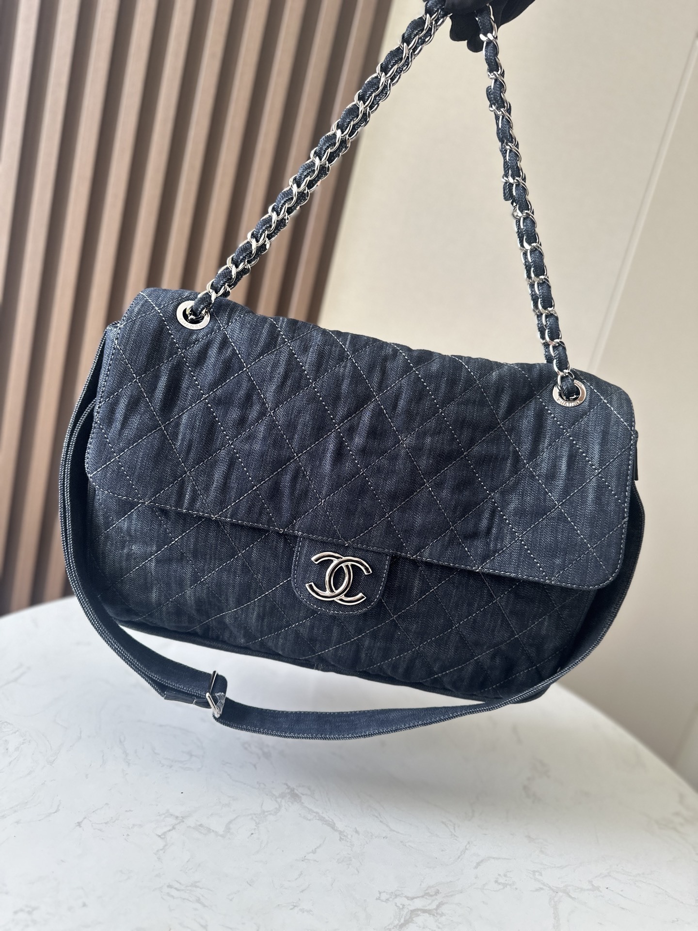 Chanel Jumbo Country Coco Flap Bag Black
