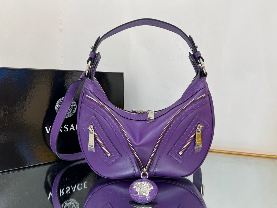 Versace Medium Le Medusa Top Handle Bag Lavender