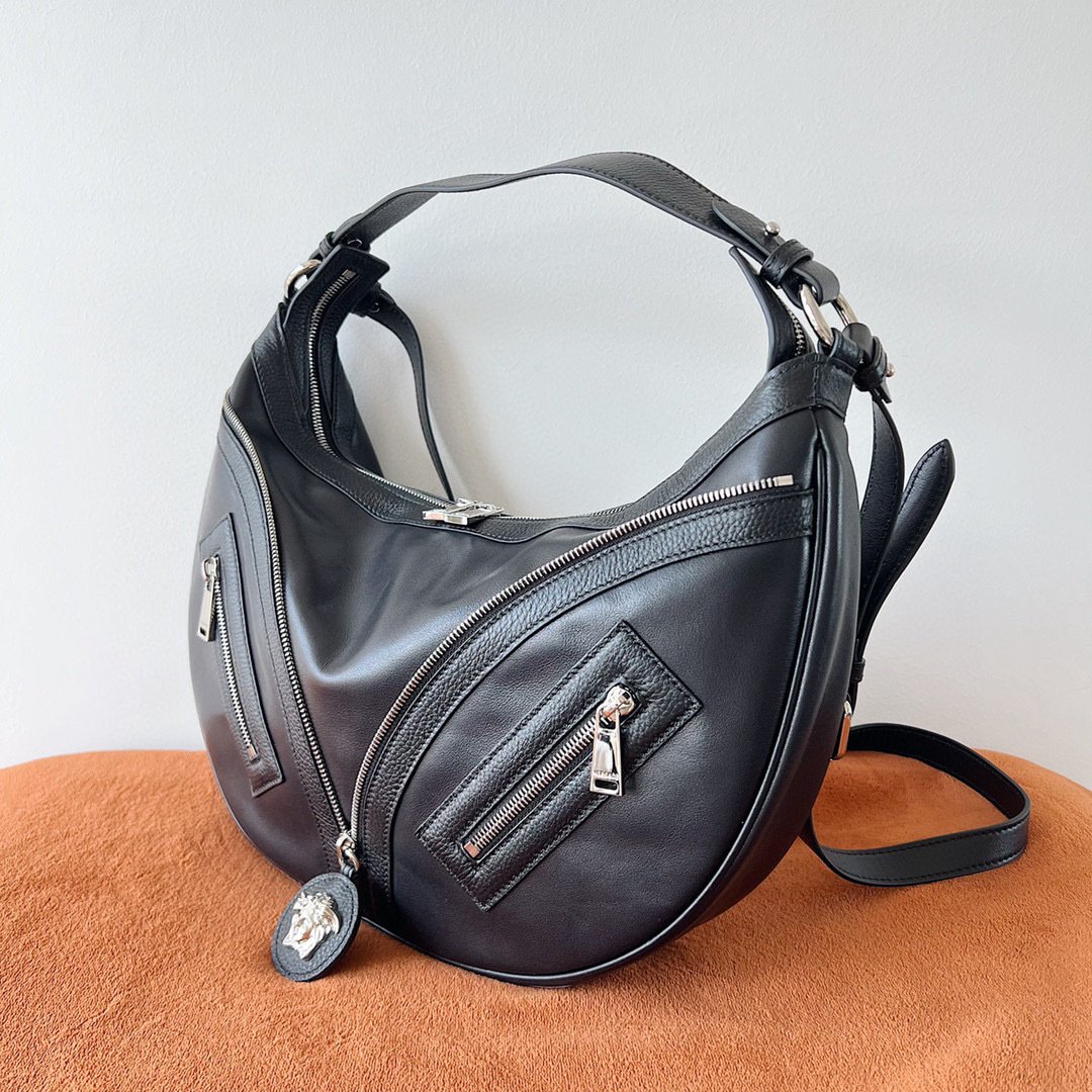 Versace Medium Le Medusa Top Handle Bag Black
