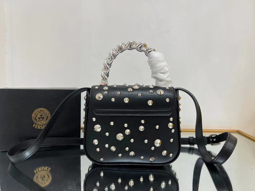 Versace Studded La Medusa Mini Bag Black