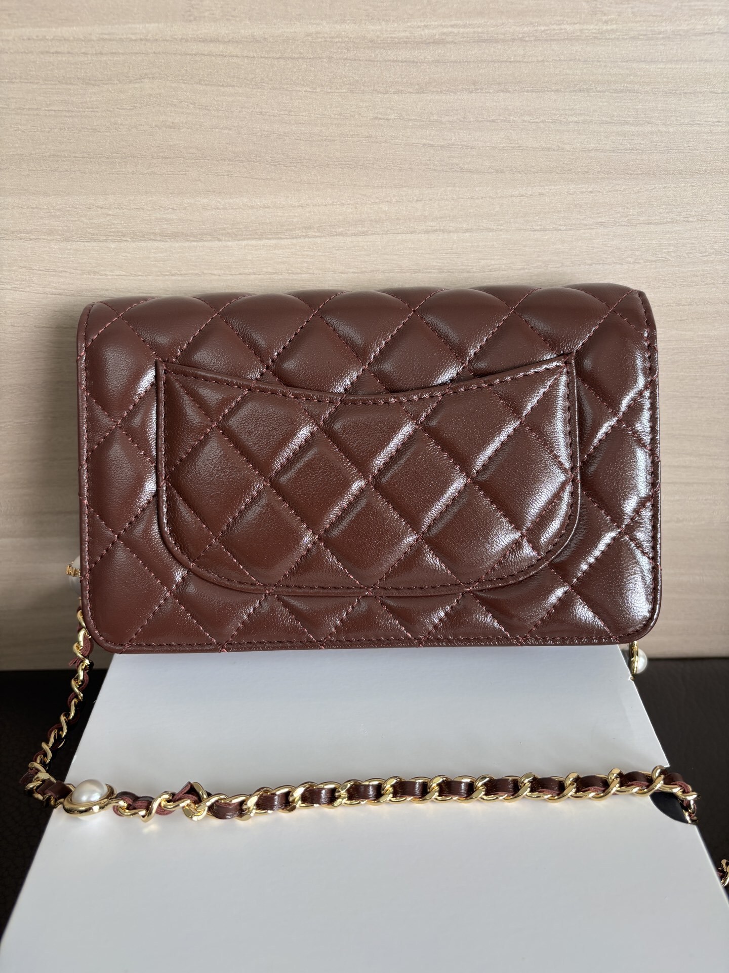 Chanel Pearl Crush Wallet Brown