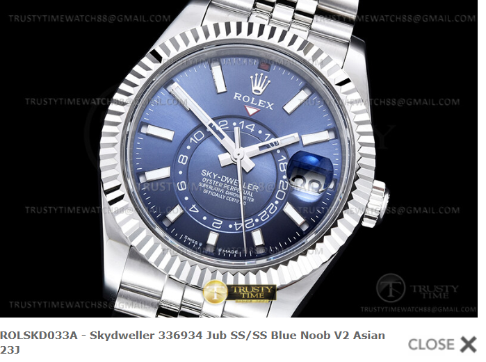 ROLSKD033A - Skydweller 336934 Jub SS/SS Blue Noob V2 Asian 23J $398