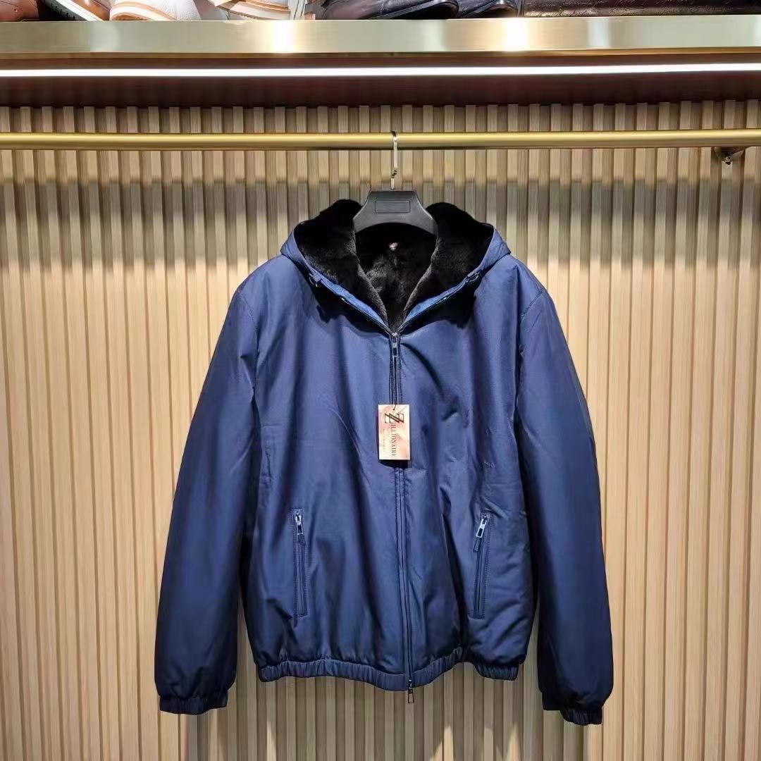 Loro Piana Windmate Bomber Storm System Navy Blue