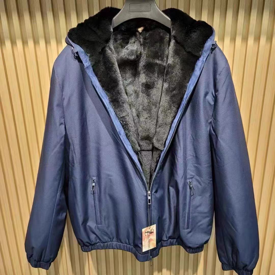 Loro Piana Windmate Bomber Storm System Navy Blue