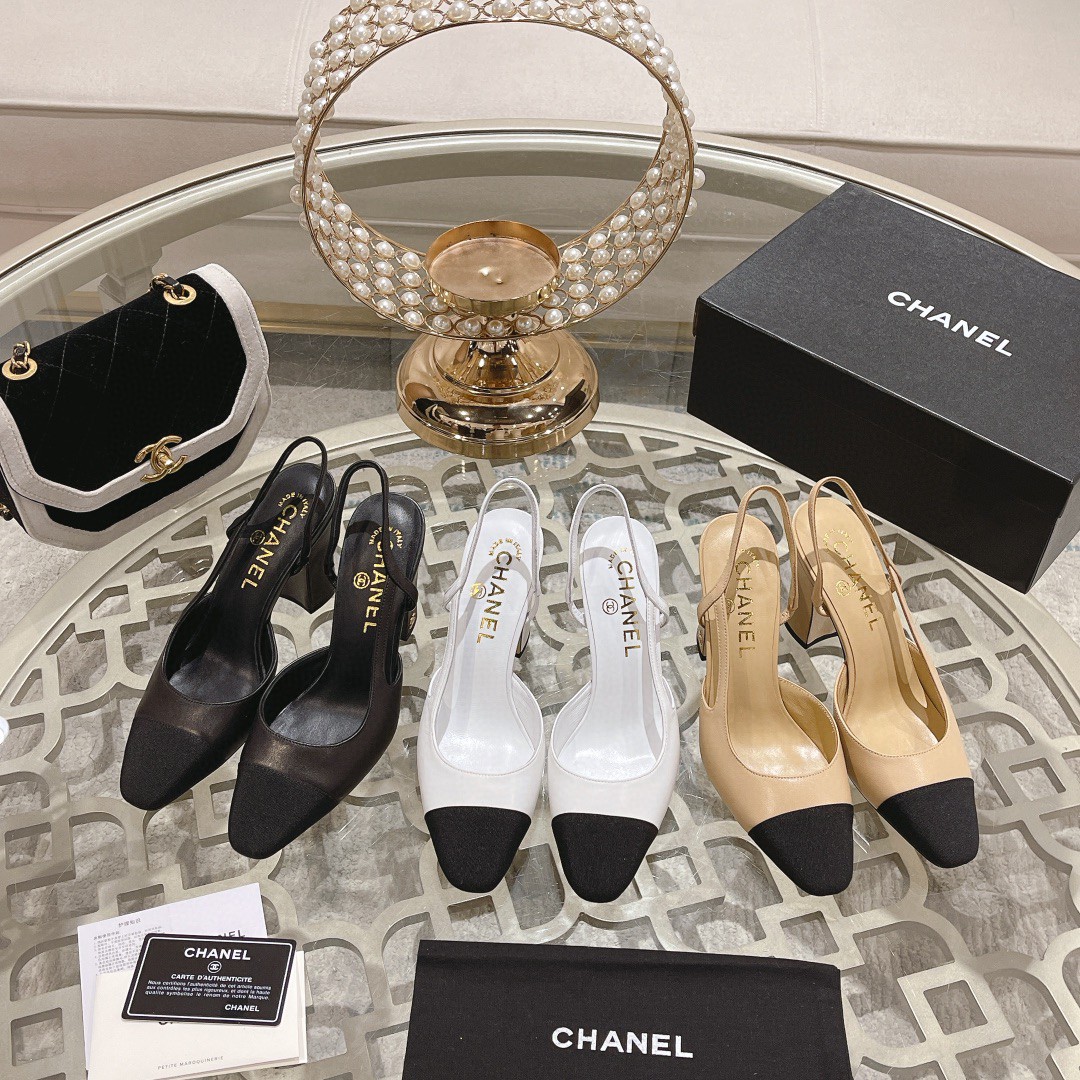 Chanel SLINGBACKS Goatskin & Grosgrain all colors