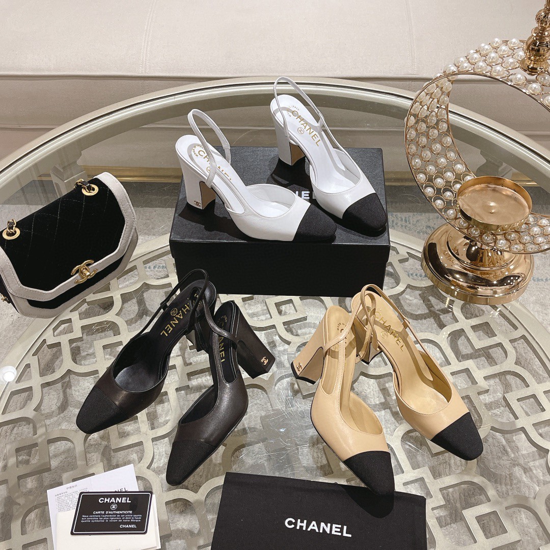 Chanel SLINGBACKS Goatskin & Grosgrain all colors
