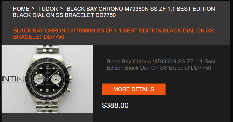 Black Bay Chrono M79360N SS ZF 1:1 Best Edition Black Dial On SS Bracelet DD7750 $388