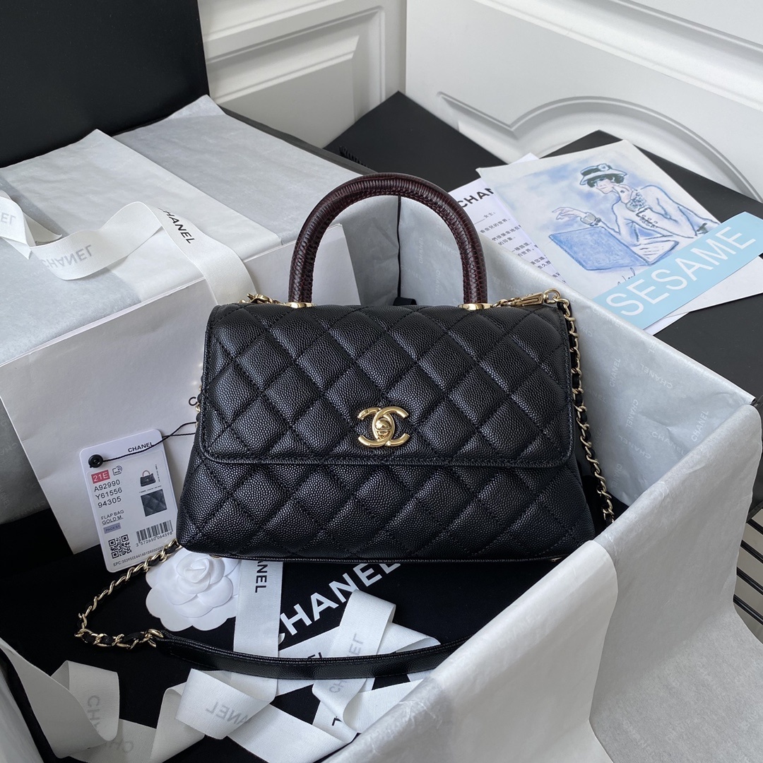 Chanel Coco Top Handle Hanbag black