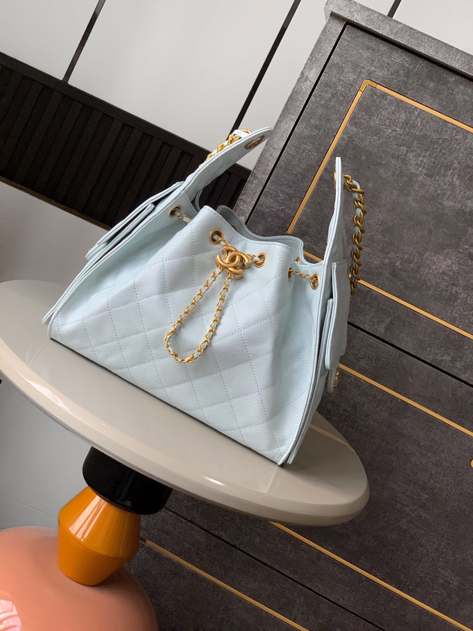 Chanel Classic Handbag Blue