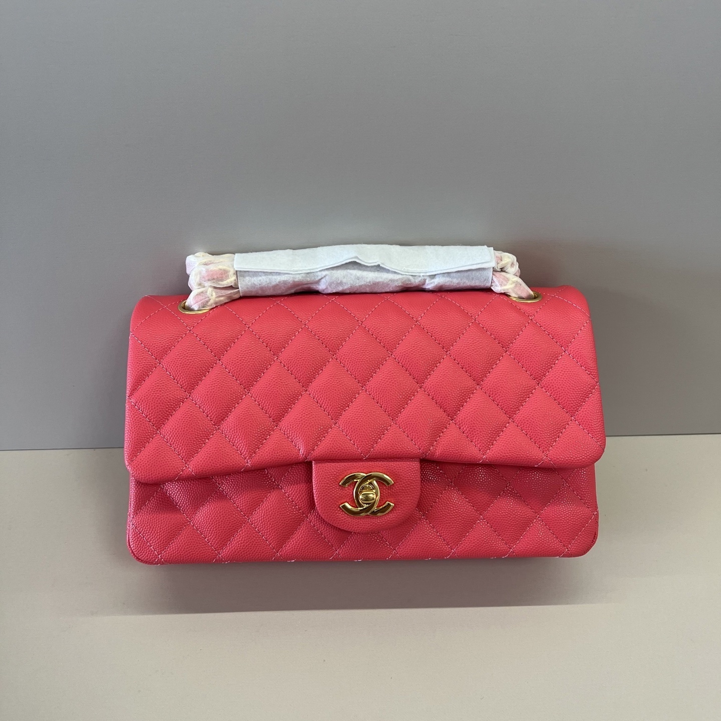 Chanel Classic Handbag Red
