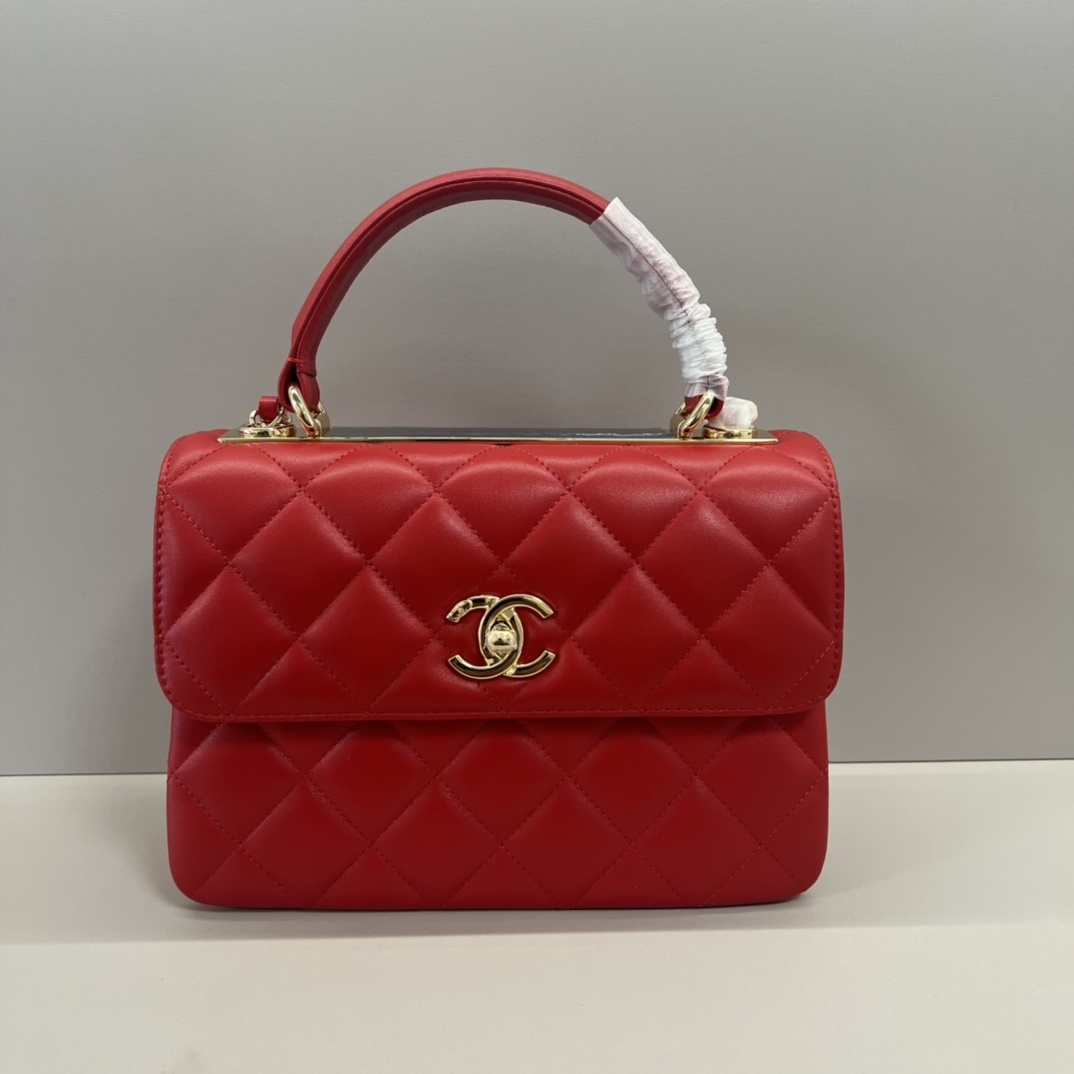 Chanel Classic Flap Shoulder Bag Red