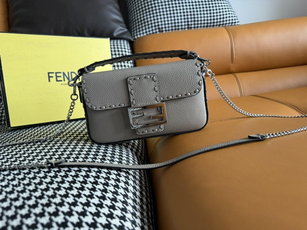 Fendi Baguette Mini Cuoio Romano leather