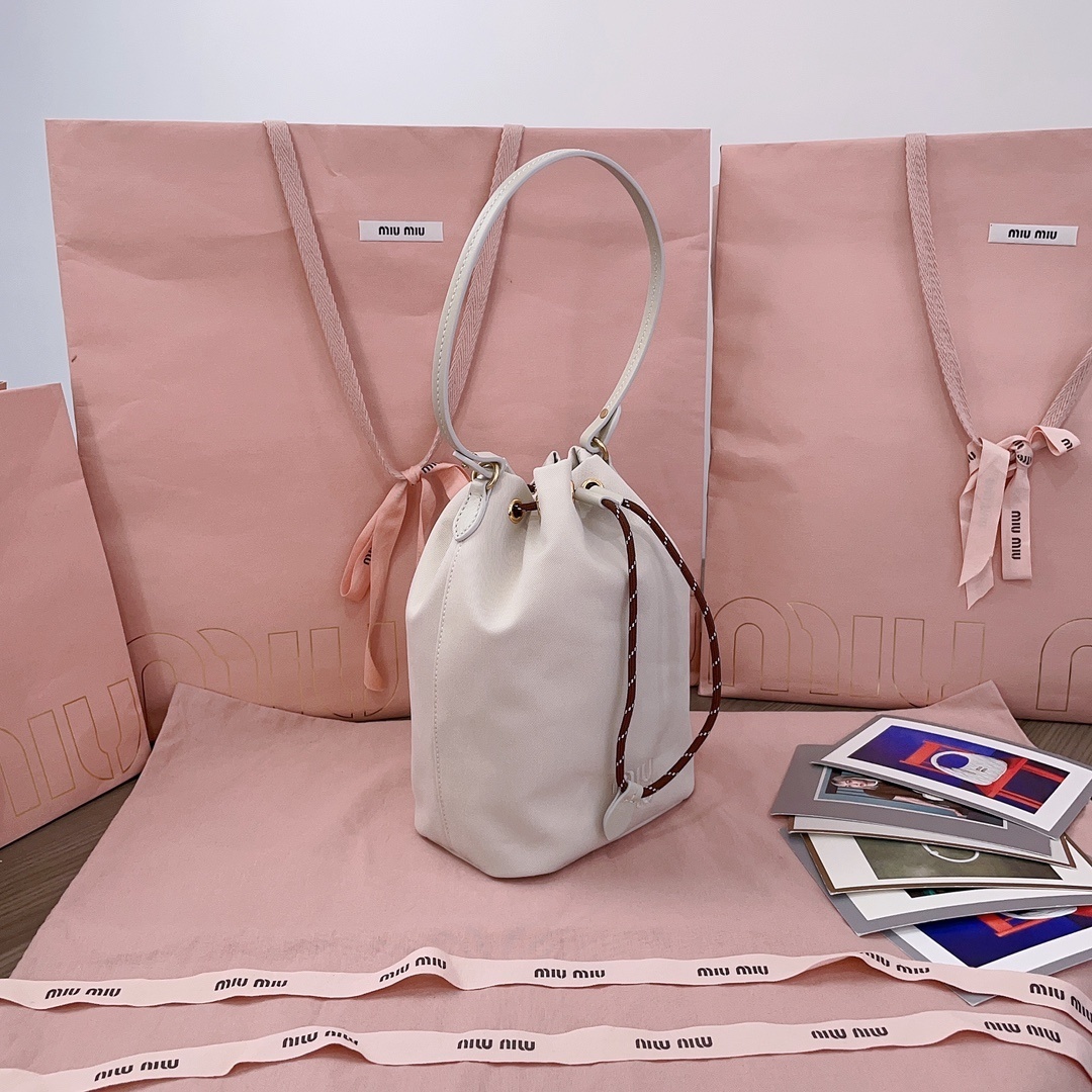 Miu Miu Embellished Canvas Tote Bag