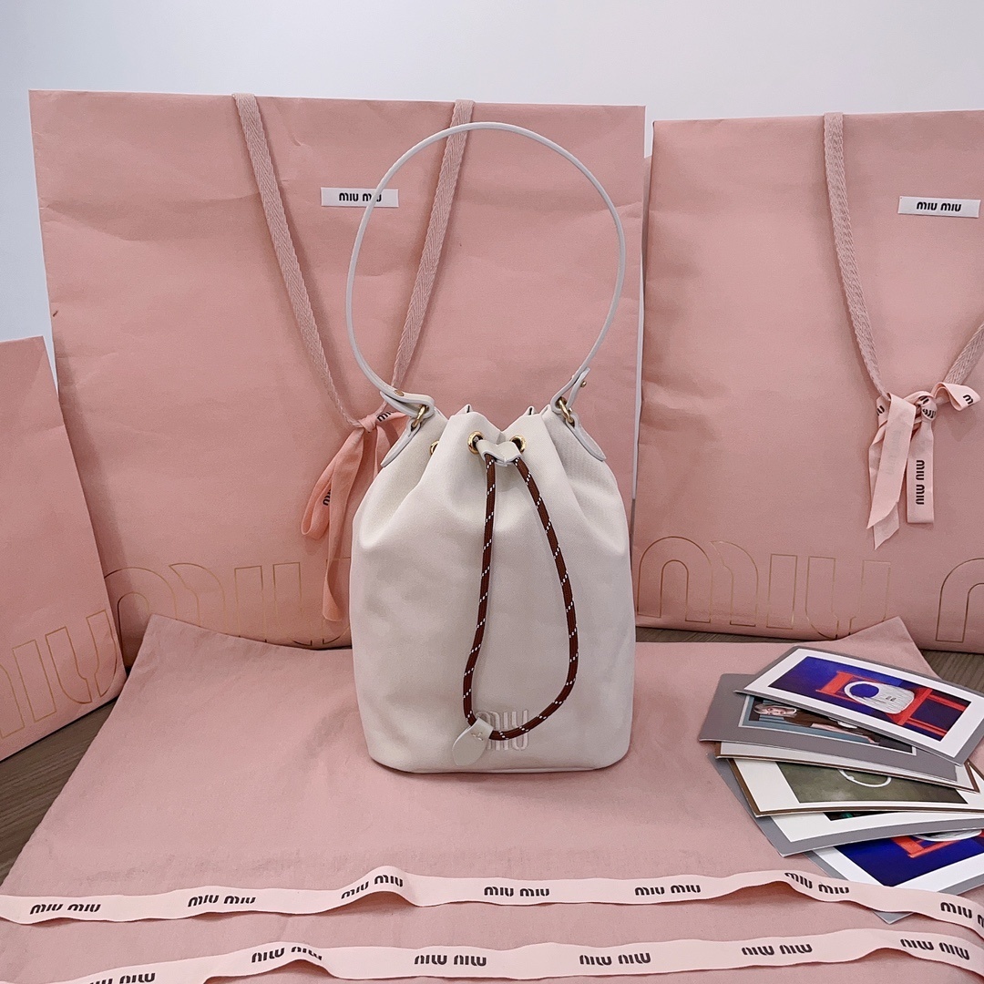Miu Miu Embellished Canvas Tote Bag