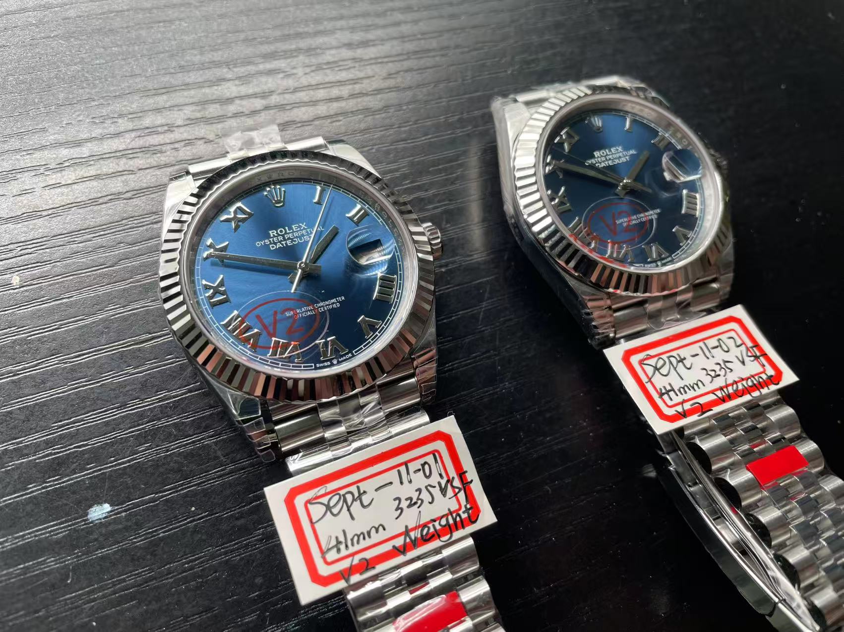 R2DJ0491A - DJ2 41mm Wt Jub Flt 904L SS/SS Blu/Stk VSF V2 VS3235 $518