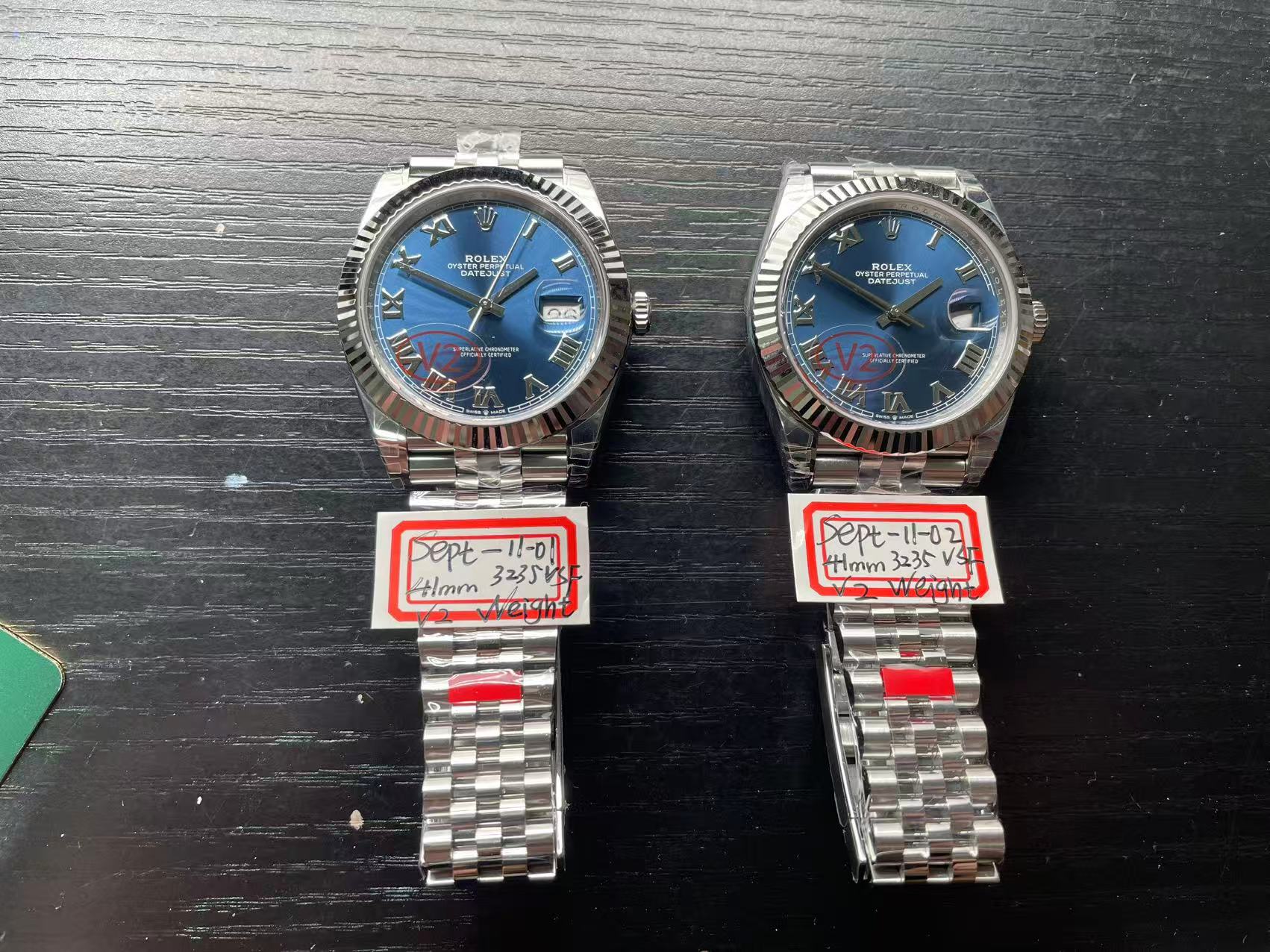 R2DJ0491A - DJ2 41mm Wt Jub Flt 904L SS/SS Blu/Stk VSF V2 VS3235 $518