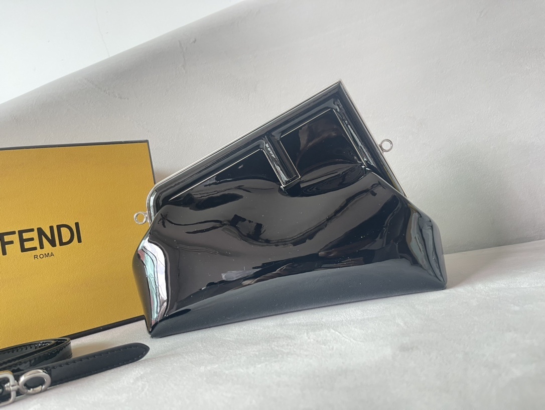 Fendi patent leather crossbody bag