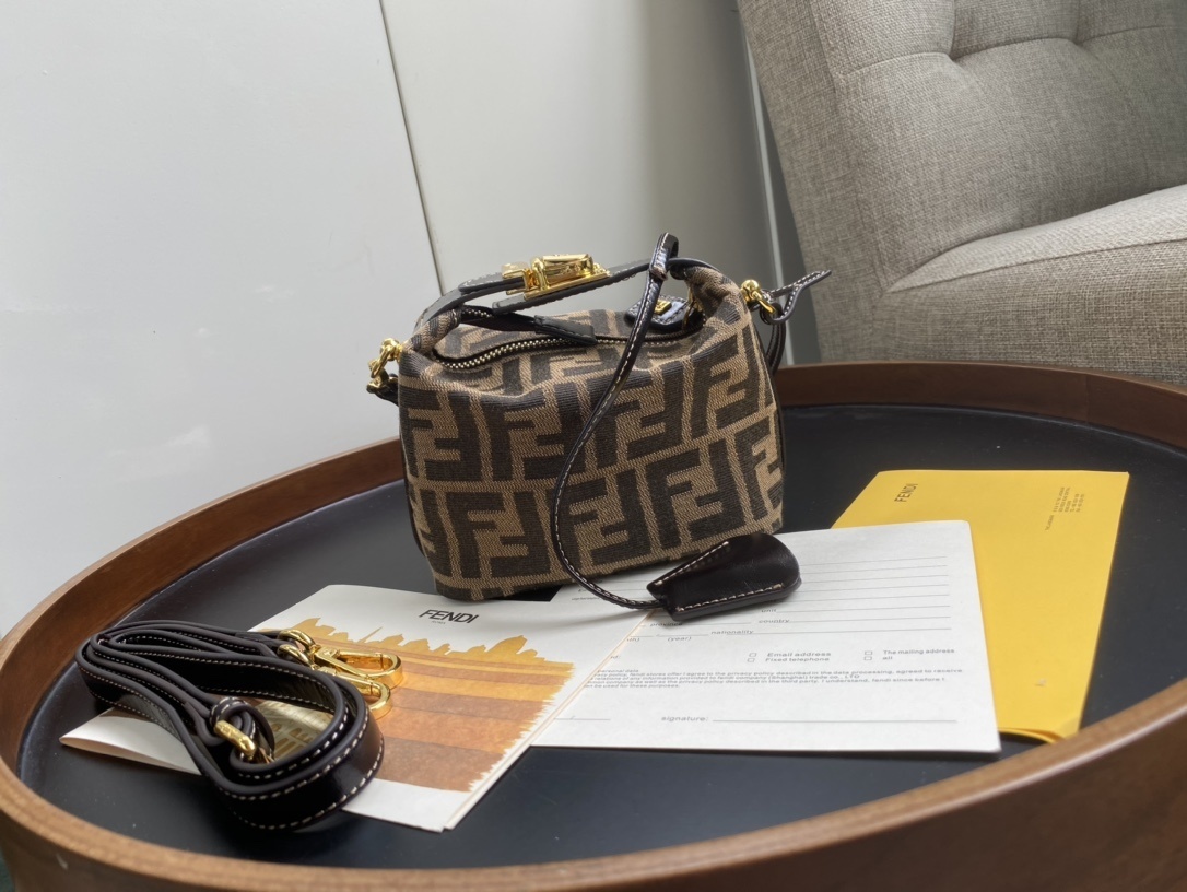 Fendi Zucca Canvas Mini Crossbody Bag
