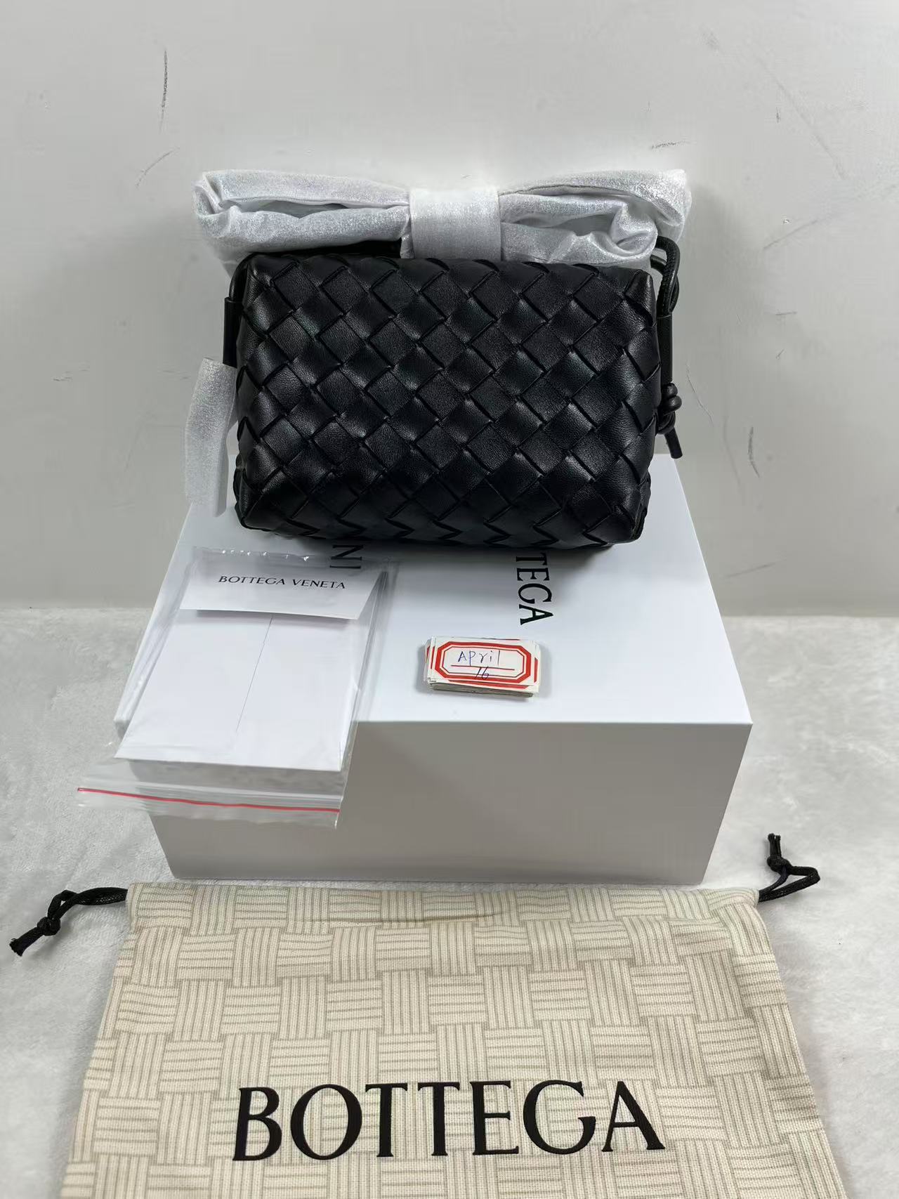 Bottega Veneta Intrecciato Mini Loop Bag Black