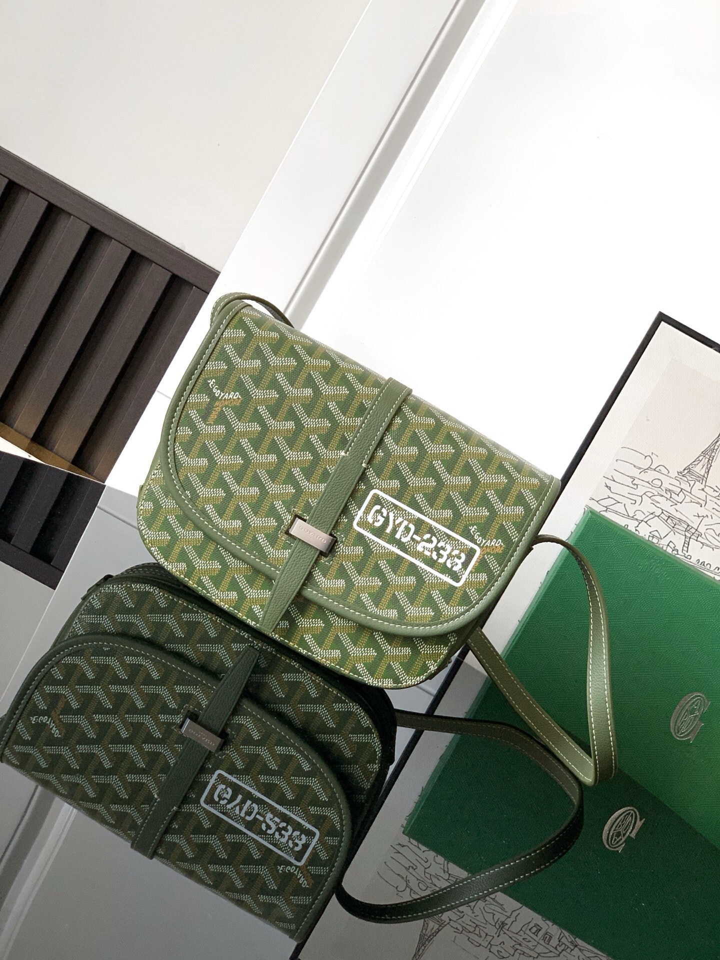 Goyard Cap Vert Side CrossBody Pouch Bag