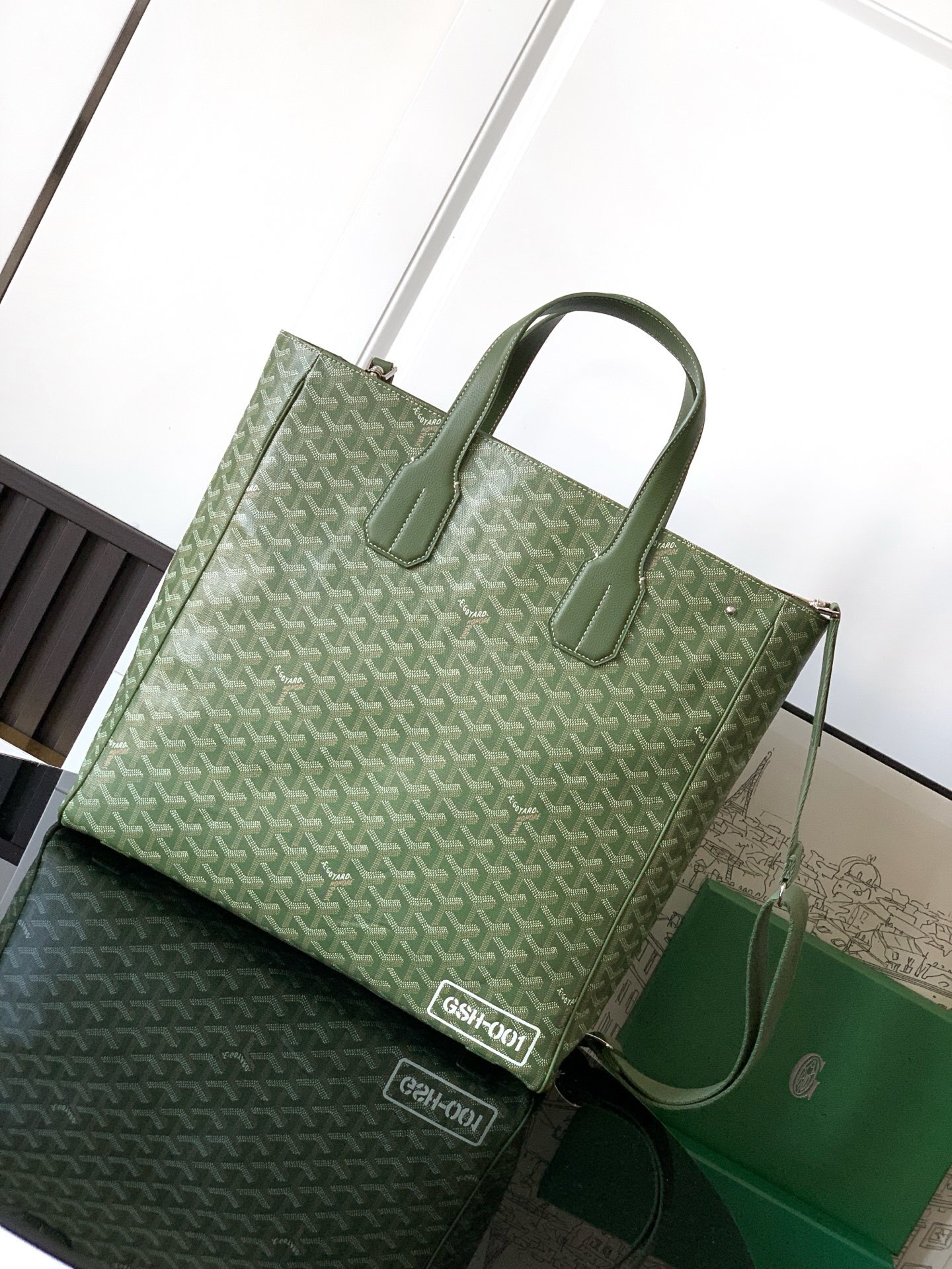 Goyard Green Tote Bag
