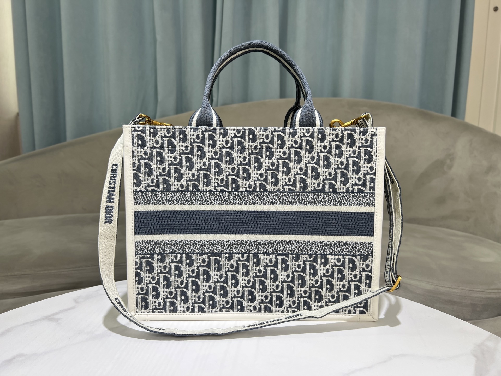 Christian Dior Book Tote bag Blue