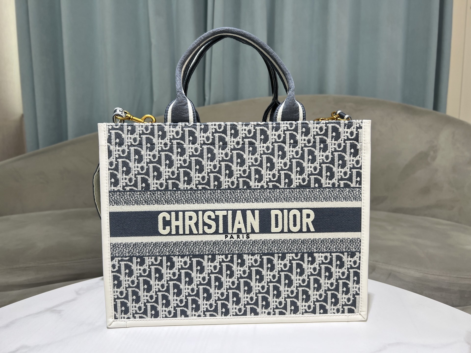 Christian Dior Book Tote bag Blue