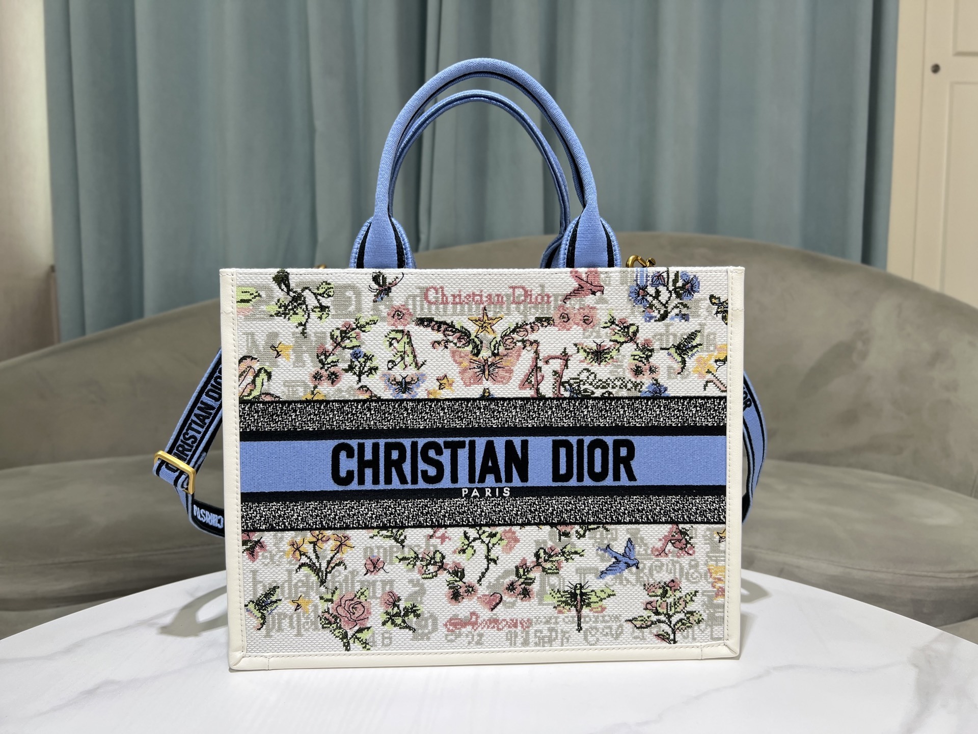 Christian Dior Book Tote bag Blue