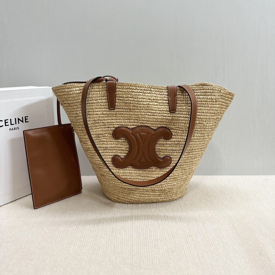 Celine Camel in Leather  handbag