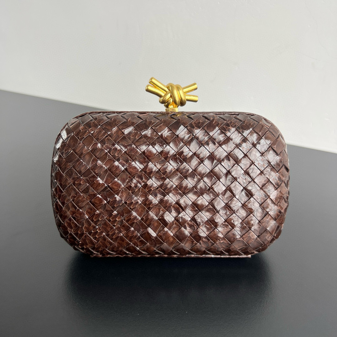 Bottega Veneta Leather Clutch Bag brown