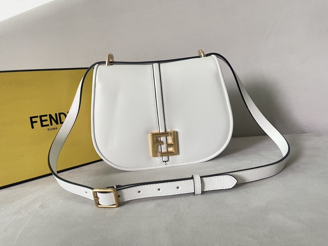 Fendi Pepto Leather Bagwhite Calf Leather