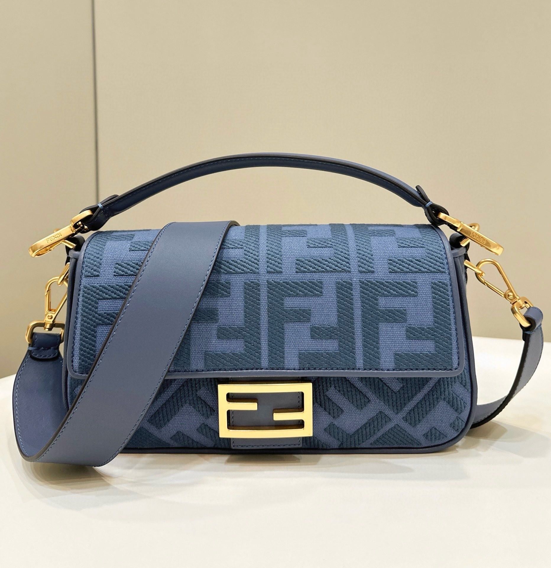 Fendi Baguette Shoulder Bag Blue