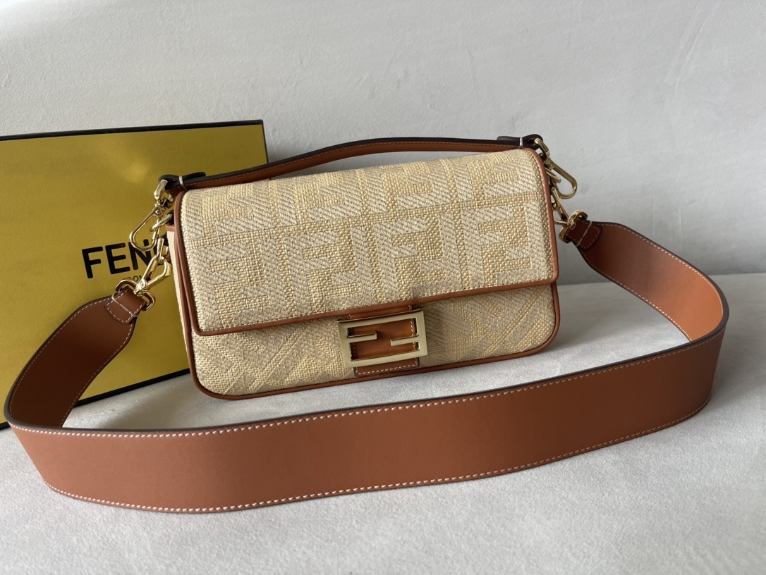 Fendi Baguette Beige Womens