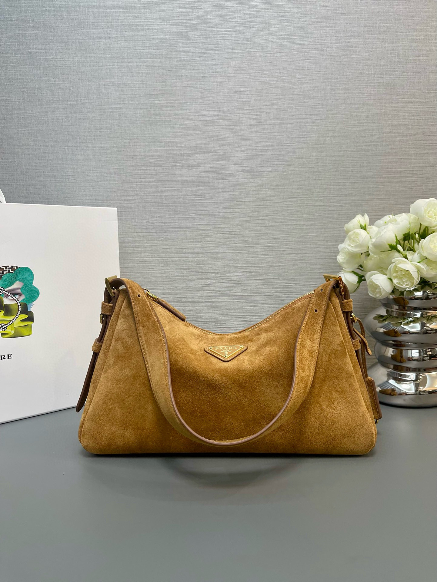 Prada Aimée medium leather shoulder bag