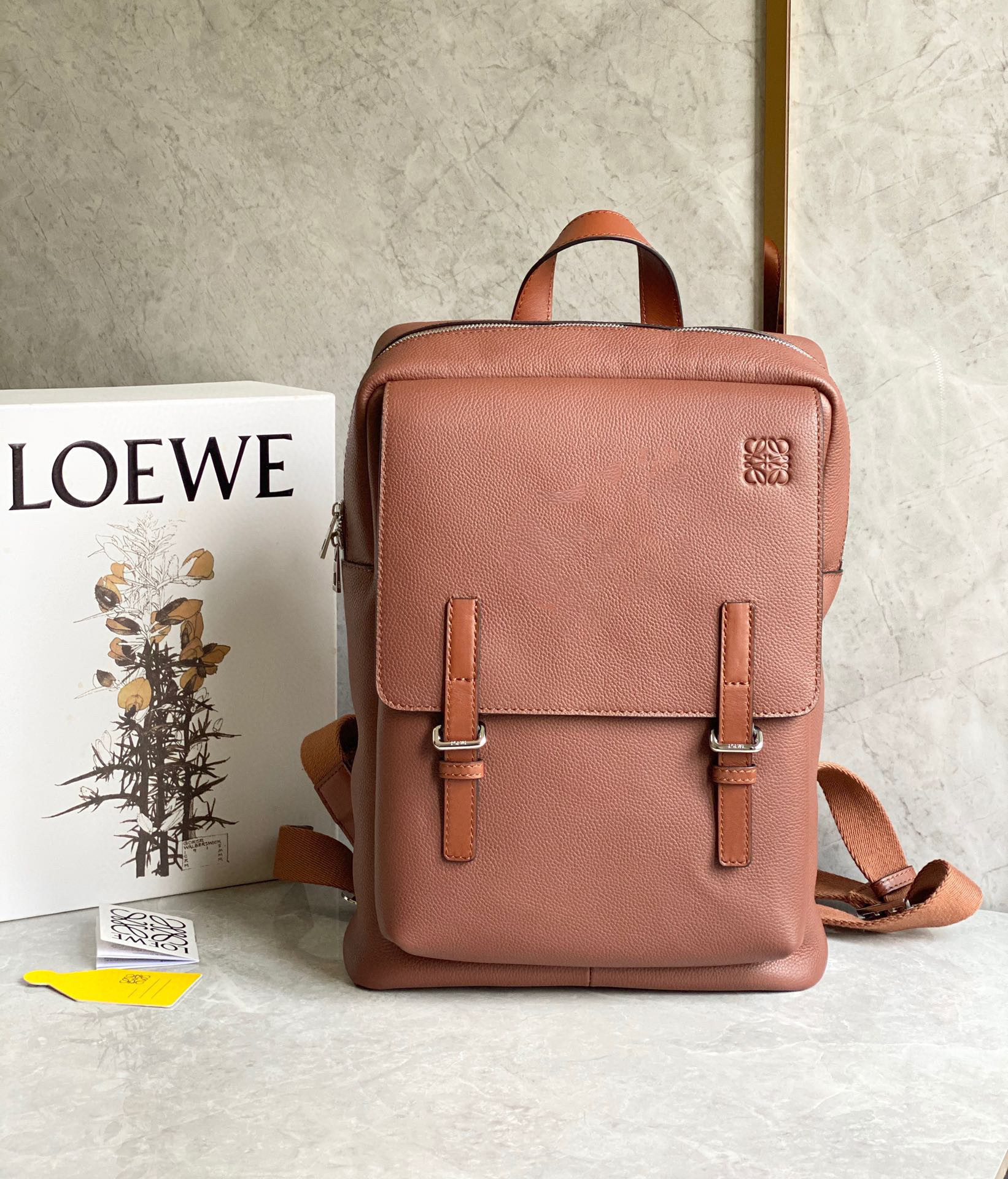 Loewe - Military Full-Grain Leather Backpack