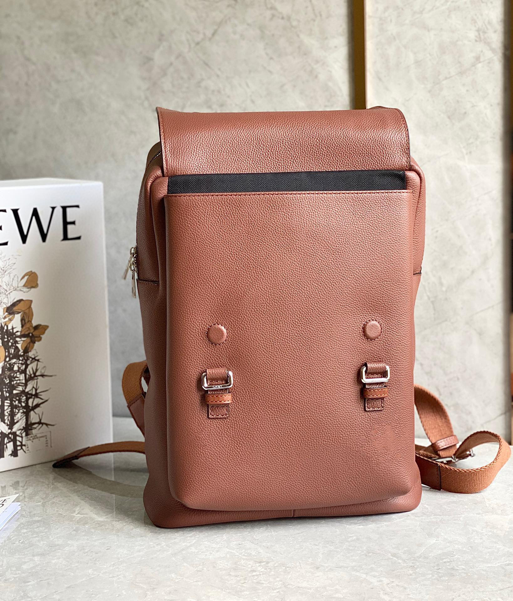 Loewe - Military Full-Grain Leather Backpack